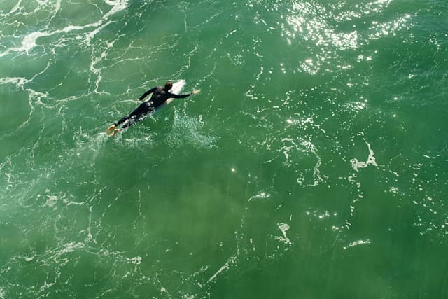 Surfing at Manhattan Beach